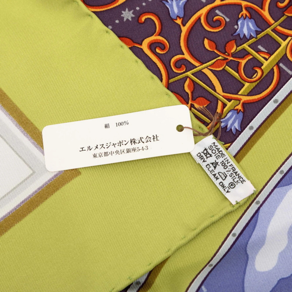 HERMES Black Silk Scarf - Picture 8 of 8